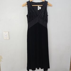 Vintage Papell Boutique Babydoll Midi Beaded Dress Sz 4 Fairy Y2k Whimsy Gothic